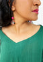 FUN-PLASTIQUE Earrings - PINK/ORANGE/BLACK