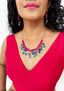 FUN-PLASTIQUE - Necklace & Dangle Earrings Set - PINK/BLUE