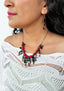 FUN-PLASTIQUE - Necklace & Dangle Earrings Set - BLACK