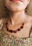 FUN-PLASTIQUE - Necklace & Dangle Earrings Set - BROWN