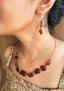 FUN-PLASTIQUE - Necklace & Dangle Earrings Set - BROWN