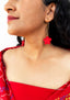 Papyrus Dangle Earrings - RED