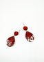 Papyrus Dangle Earrings - RED/W