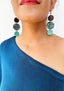 Papyrus Dangle Earrings - TEAL
