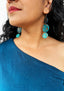 Papyrus Dangle Earrings - TEAL