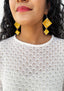 Papyrus Dangle Earrings - YELLOW