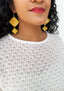 Papyrus Dangle Earrings - YELLOW